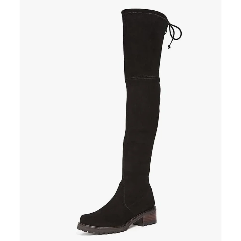 Stuart Weitzman Vanland Over the Knee Boot 9.5 Black NWOT Suede Tall High Lug